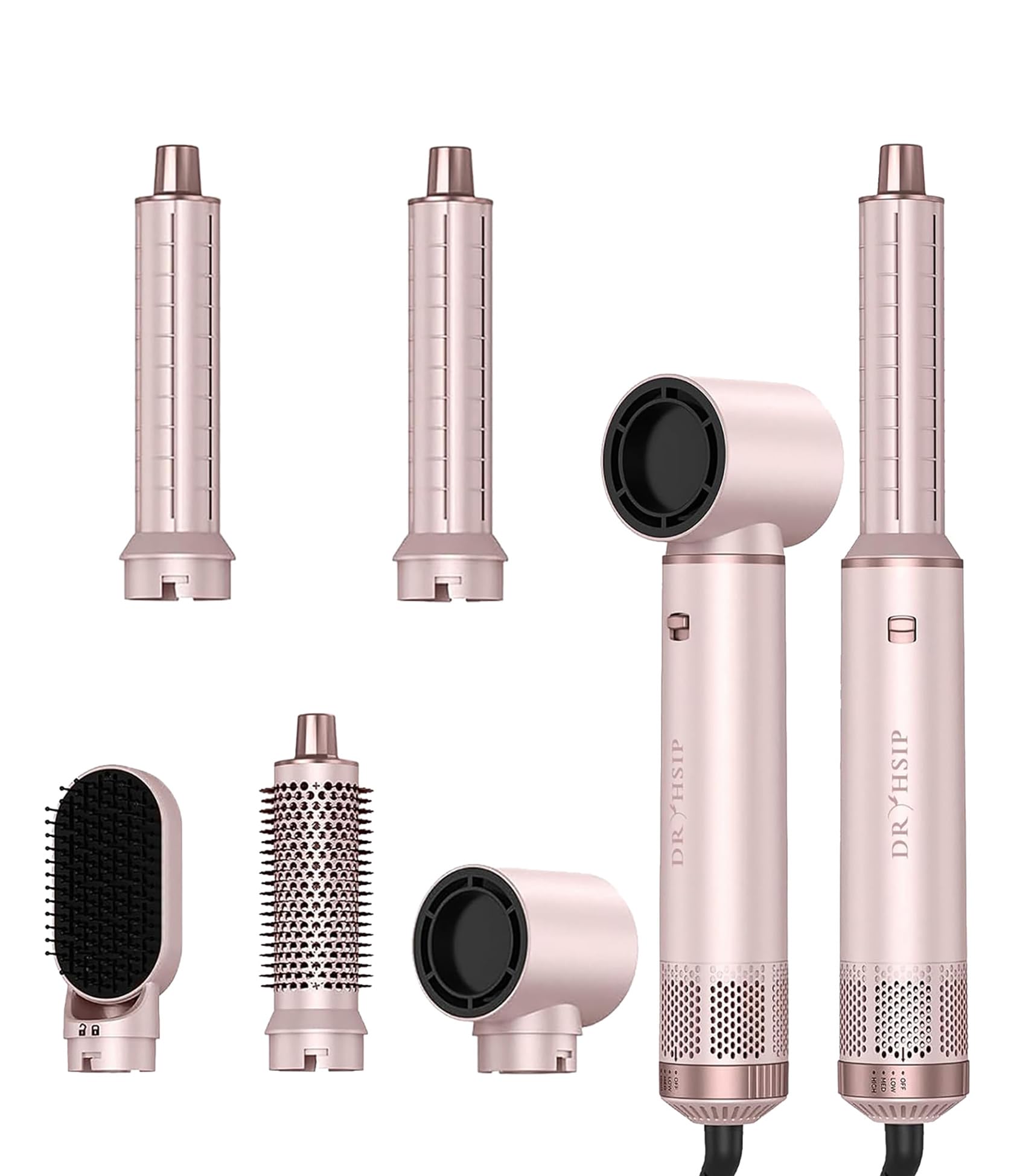 ヘアドライヤー Petit Pas Amazon.com : Dryhsip 5 in 1 Hair Styler & Wrap Air Curler, Low